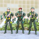 Military Playset Special Force Action Figures Kids Toys Plasti 9cm Soldier Men Z