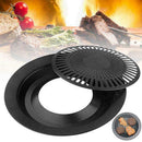 Barbecue Non-Stick Tray Cast Iron Removable BBQ Grill Pan HOT Portable A4N5