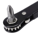 1X(11 In1 Ratchet Screwdriver Set Mini Right Angle Offset Hand Ratchet Scre