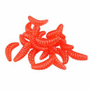 100pcs/lot 4 Colors Maggot Grub Worm Silicon Soft Worm Fishing Baits Pike F W4B7