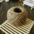 Hot Natural Brown Jute Hessian Burlap Twine Sisal Rustic String Cord Top ES