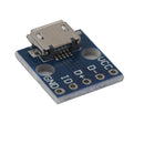 20Pcs 5 Pins Connector MICRO USB to DIP Pin Pitch PCB Converter Pinboard