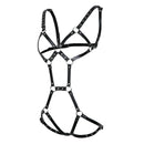 Body Chest PU Leather Adjustable Hollow Out Straps Belt Club Costumes