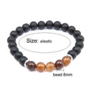 2Pcs Fashion Natural Black Stone Beads Bracelets Set For Men Women Jewelry U Gw