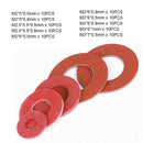 100pcs M2 M2.5 M3 Red Insulating Fiber Fibre Flat Washers Sealing Gaskets Kit