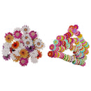 150Pcs Colourful Daisy Decorative Wooden Buttons 20 25mm Sewing Scrapbooking