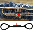 5 Pieces Black Elastic Silicone Rubber Trumpet Slide Stopper Ring Accessory
