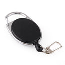 Metal Retractable Key Chain Card Badge Holder Steel Recoil Ring Pull Belt Clip