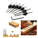 22x Tapered Woodworking Drill Countersink Bit Screw Pilot Collar Set Holes I9R0