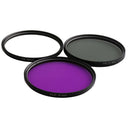 3 Pieces 52mm Professional Photography Lens Filter Kit for DSLR Camera, Includes