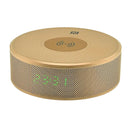 Qi Wireless Charger, Bluetooth Premium Speakers, Docking Station with Clock, 3