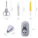 4pcs Animal Cartoon Baby Barrel Nail Clippers Set Baby Safety Nail Care Kit