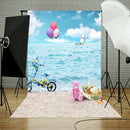 Ocean Landscape Cloth Photography Background Backdrop for Photo Studio Decor