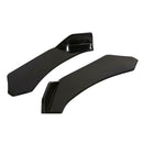 Universal Car Front Bumper Lip Splitter Spoiler Glossy Black Left+Right