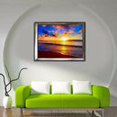 5D DIY Round Drill Diamond Painting Setting Sun Cross Stitch Embroidery Kit