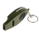 4 IN1 Compass Thermometer Whistle Magnifier Versatile Travel With Key green X4C2