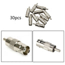 30PCS BNC Female to RCA Male Cable COAX Connector Adapter for CCTV Camera