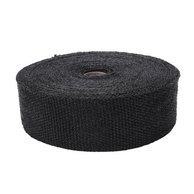 Black Fiberglass Exhaust Header Wrap Pipe Wrap Tape Turbo Heat Insulation C H9L9