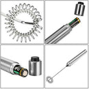 Stainless Steel Coffee Milk Egg Frother Electric Handheld Mixer Maker Whisk3 Bj