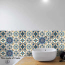 10Pcs Moroccan Style Tile Stickers Waterproof Wall Stickers Bathroom Art De H6H9