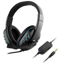 3.5mm Stereo Gaming Headset Headphone Mic for PS4 PC Tablet Smartphone Blue
