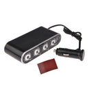 12V/24V In-Car USB Charger Four Sockets Cigarette Lighter with Fuse Mini Switch