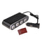 12V/24V In-Car USB Charger Four Sockets Cigarette Lighter with Fuse Mini Switch