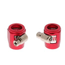 2X Fuel Oil Water Pipe AN6 Hose End Finisher Clip Clamp OD 19mm & 12mm Red