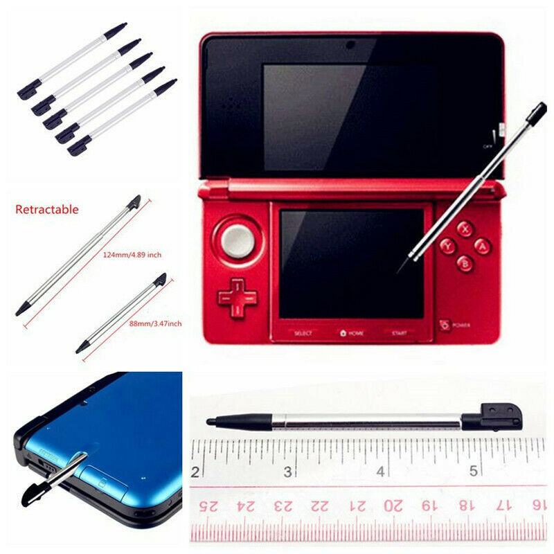 5x Retractable Metal Stylus Touch Screen Pen for New Nintendo 3DS LL/XL C AFS