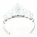 Woman Party Crown Plastic Red Heart Round Rhinestone Headband Hair Band