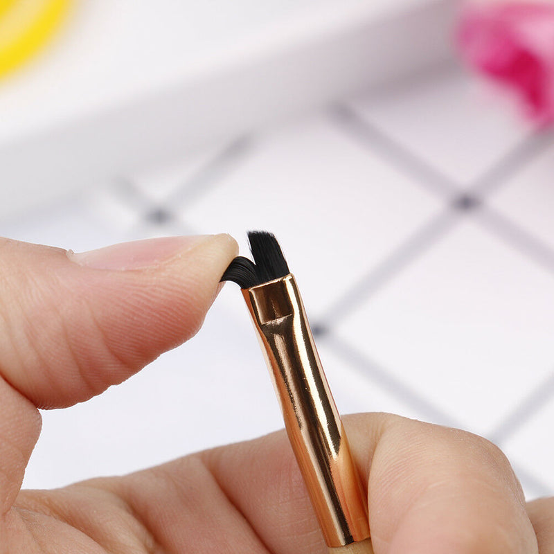 Pro makeup tools bamboo handle double eyebrow brush + eyebrow comb brushes B Ew