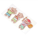 3pcs Bear Silicone Clear Stamp + Cutting Dies Stencil Frame Scrapbook Craft