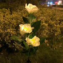 Solar Camellia Flower Lights, Solar Powered Garden Outdoor Decorative Lands