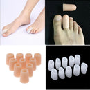 Pack of 10 Pairs, Silicone Toe Tube Sleeves Cushions Protectors for Feet Corn