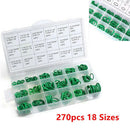 Rubber 270pcs Set Car Air Conditioning Refrigerant A/C Trim Repair O-Ring Seal&M