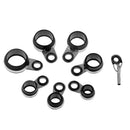 8pcs Telescopic Fishing Rod Guides and Tips Repair Kit Ceramic Ring Saltwater