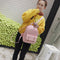 3pcs Women PU Leather Backpack School Bag Shoulder Bag Card Holder(Pink)