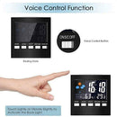 1XDigital Display Thermometer humidity clock Colorful Weather Alarm Calenda W5H4