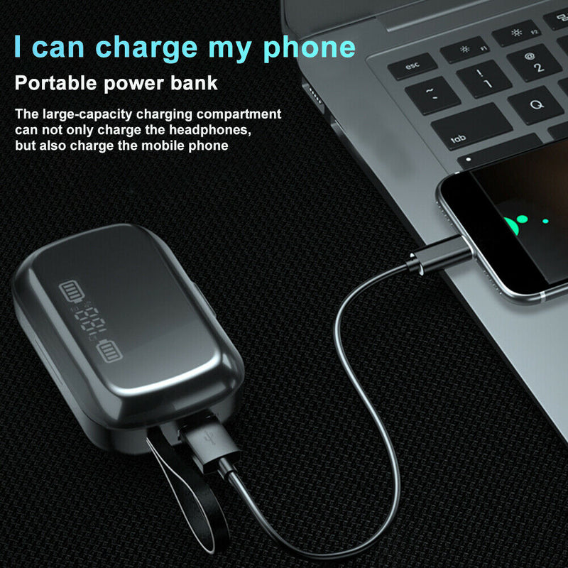 Wireless Earbuds Bluetooth 5.1 Auto Pairing HD Stereo Sound Sports TWS Earphone