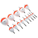 14Pcs Fishing Floats Fishing Accessory with White Red Sticks P3E1