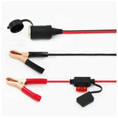 2FT 12V 24V Car Cigarette Lighter Socket Female Adapter 10A Alligator Clips C O3