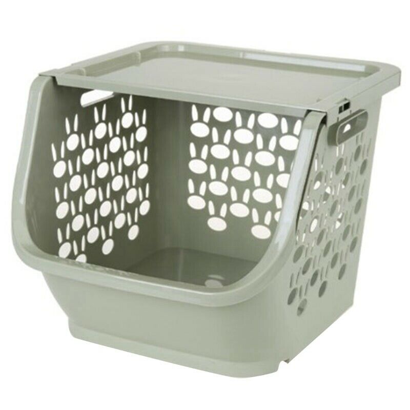 Kitchen Storage Basket Plastic Multi-Functional Hollow Vegetables Fruit Rac P3U2