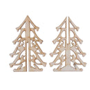 2pcs Christmas Tree Wood Chip Ornaments Xmas Hanging Pendant Decor A