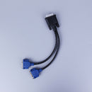 DVI-I 24+5 pins male to 2/two dual VGA female monitor adapter y-splitter cableME