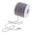 13yd Ring Loop 2mm Stainless Steel Chain DIY Jewelry Making Craft Accessory