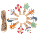 10 pcs/ lot Cute Cartoon The Dolphins Wood Clip Set / Cute Wooden Paper Cli TEU