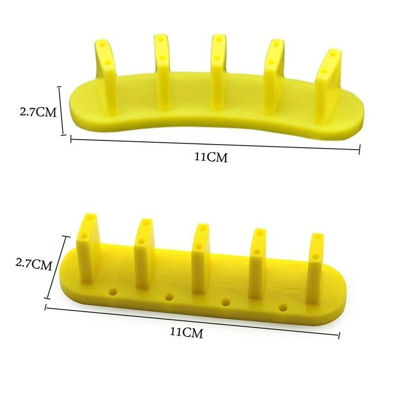 3Pcs False Nail Art Tip Display Practice Base Frame Stand Polish Diy(Yellow A4M7