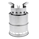 Stainless Steel Stove, Compact Structure Perfect for Survival, Camping, Hunting