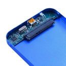 Ultra Thin 2.5in USB3.0 SATA SSD HDD Hard Drive Case Aluminum Box (Blue)