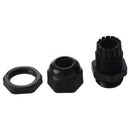 5 Pcs Waterproof PG11 Black Plastic Cable Glands Joints